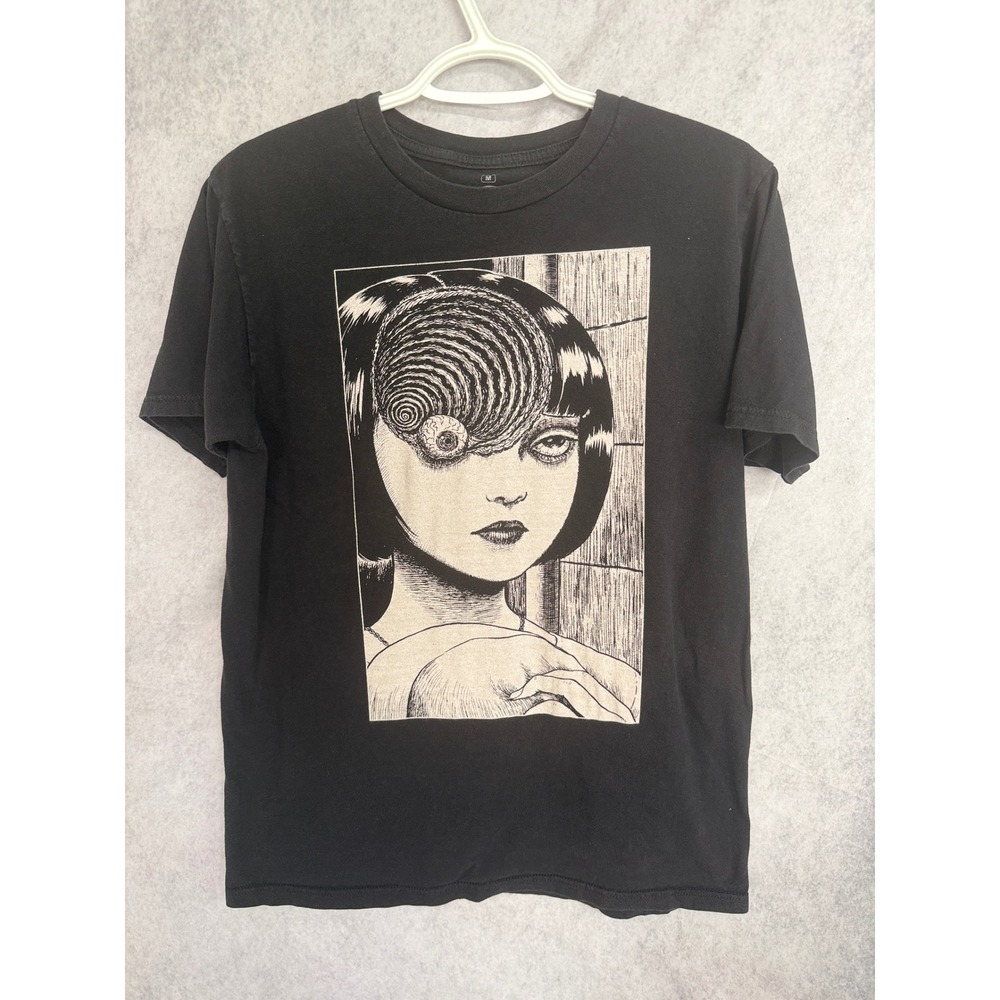Junji Ito Uzumaki Azami Graphic T-Shirt Black Manga Horror Anime Mens Medium